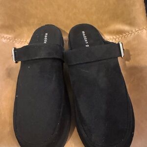 Madden Girl Black Mules